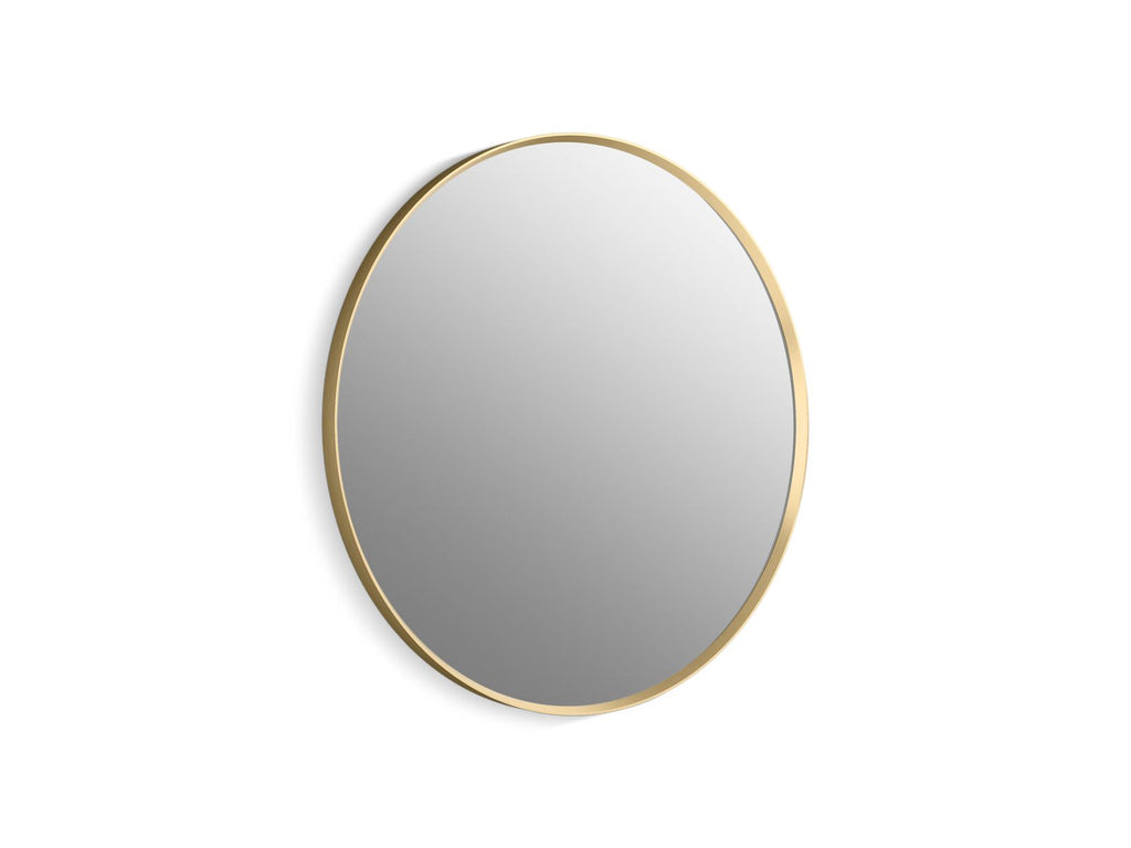 KOHLER K-31368-BGL Essential 32" Round Framed Mirror - Moderne Brushed Gold