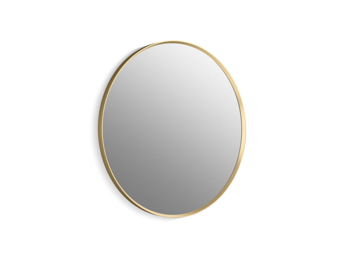 KOHLER K-31368-BGL Essential 32" Round Framed Mirror - Moderne Brushed Gold