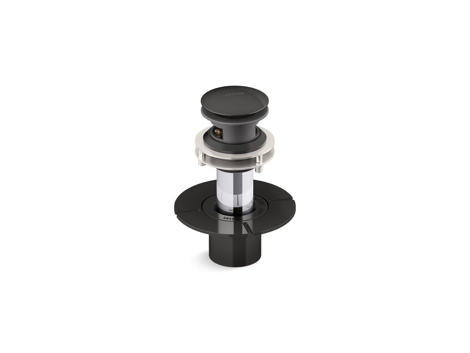 KOHLER K-25863-7 Snapflo Toe-Tap Bath Drain - Black Black