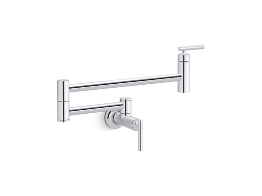 KOHLER K-35745-CP Wall-Mount Pot Filler In Polished Chrome