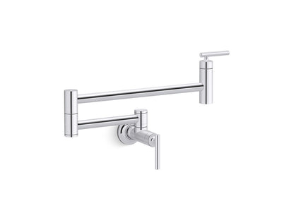 KOHLER K-35745-VS Wall-Mount Pot Filler - Vibrant Stainless