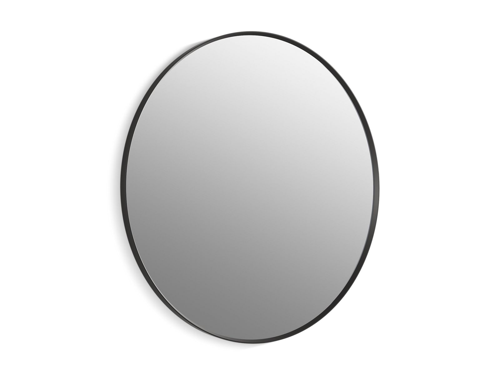 KOHLER K-31370-BLL Essential 42" Round Framed Mirror - Matte Black