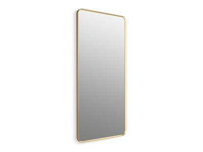 KOHLER K-31366-BGL Essential 28" x 60" rectangular framed mirror - Moderne Brushed Gold