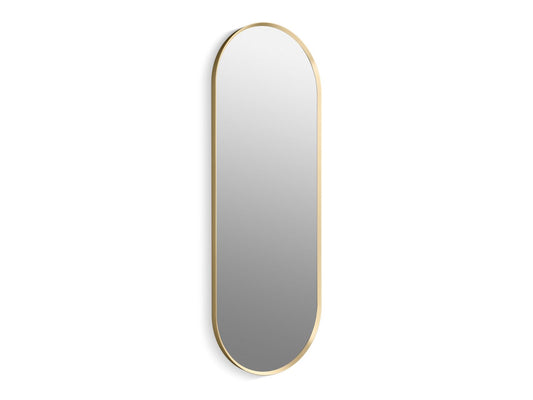 KOHLER K-31373-BGL Essential 22" x 60" capsule framed mirror - Moderne Brushed Gold