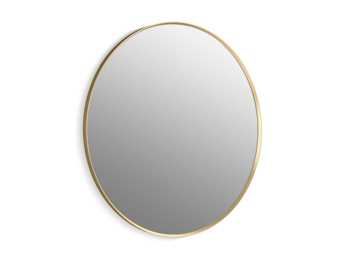 KOHLER K-31370-BGL Essential 42" Round Framed Mirror - Moderne Brushed Gold