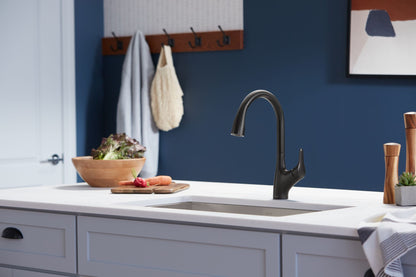 KOHLER K-30469-CP Rival Pull-down kitchen sink faucet with two-function sprayhead - Polished Chrome