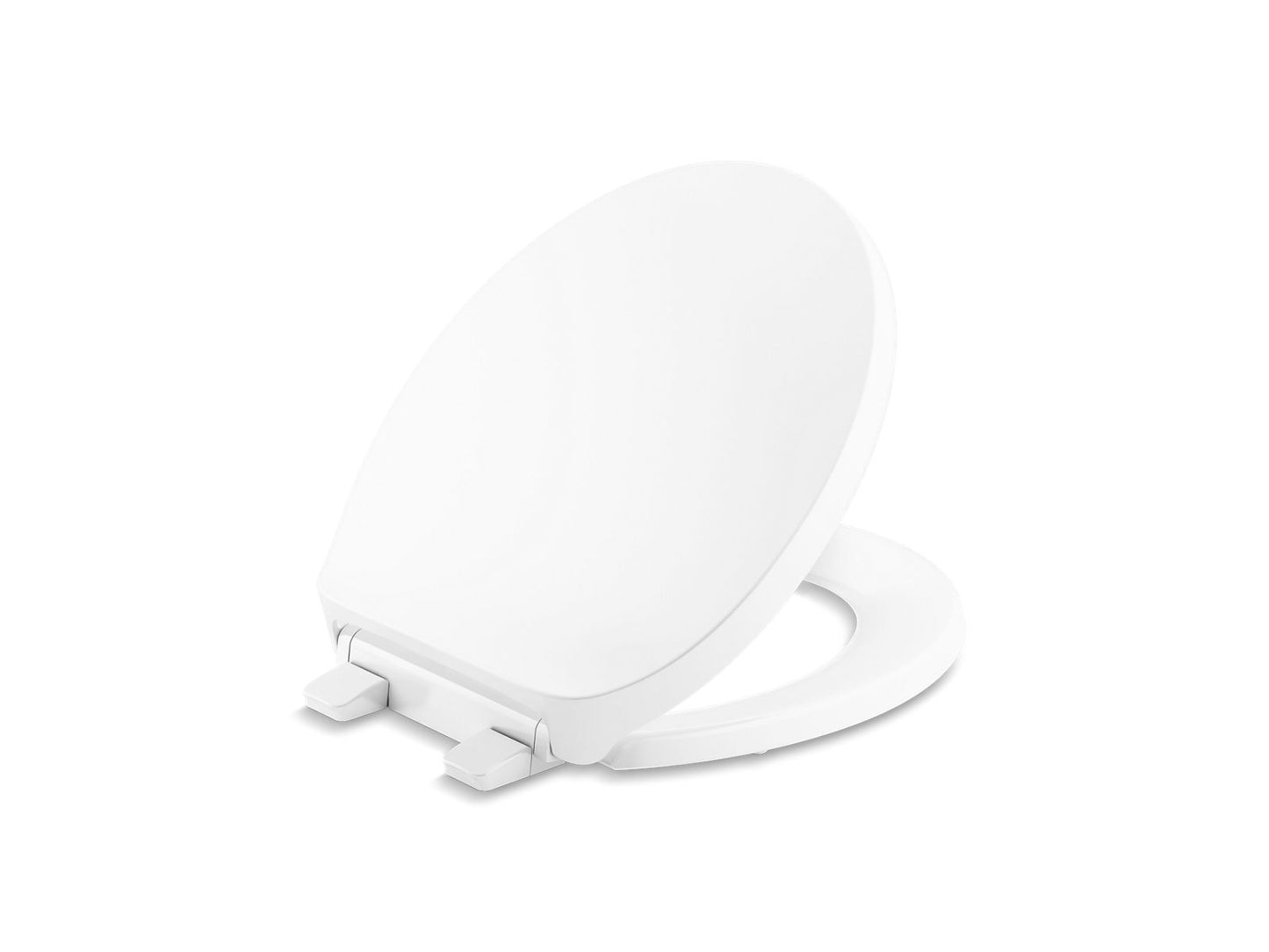 KOHLER K-29031-0 Drift Tab Readylatch Quiet-Close Round-Front Toilet Seat In White