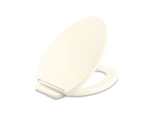 KOHLER K-27331-96 Glissade Readylatch Quiet-Close Elongated Toilet Seat In Biscuit