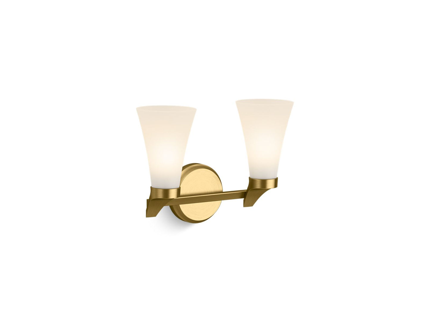 KOHLER K-26847-SC02-2GL Simplice Two-Light Sconce In Brushed Moderne Brass