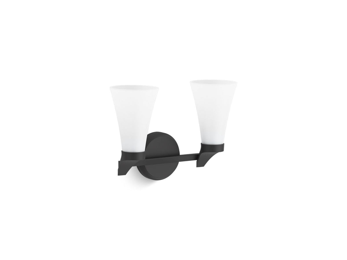KOHLER K-26847-SC02-BLL Simplice Two-Light Sconce - Matte Black