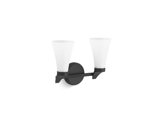 KOHLER K-26847-SC02-BLL Simplice Two-light sconce - Matte Black