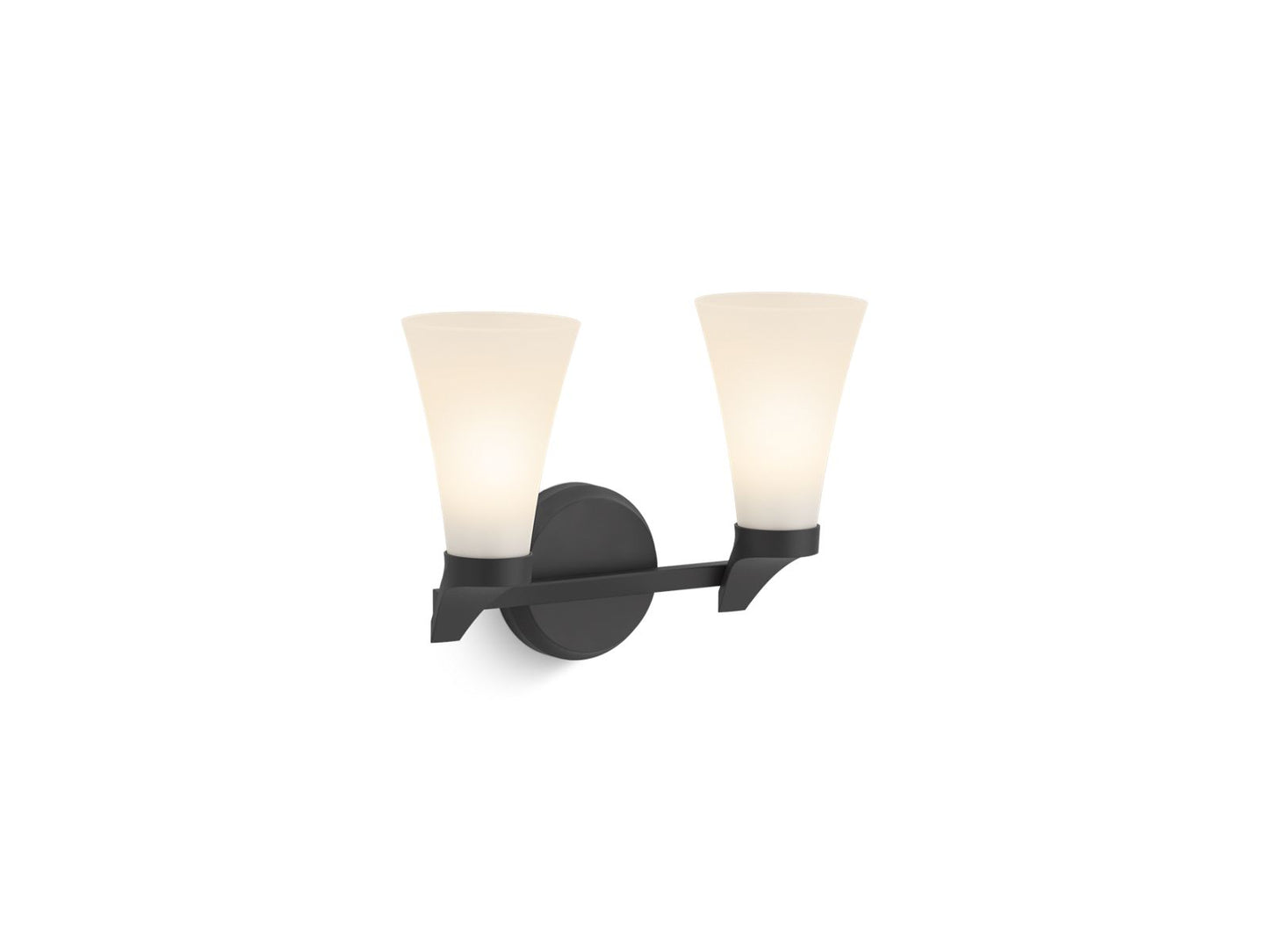 KOHLER K-26847-SC02-BLL Simplice Two-Light Sconce In Matte Black