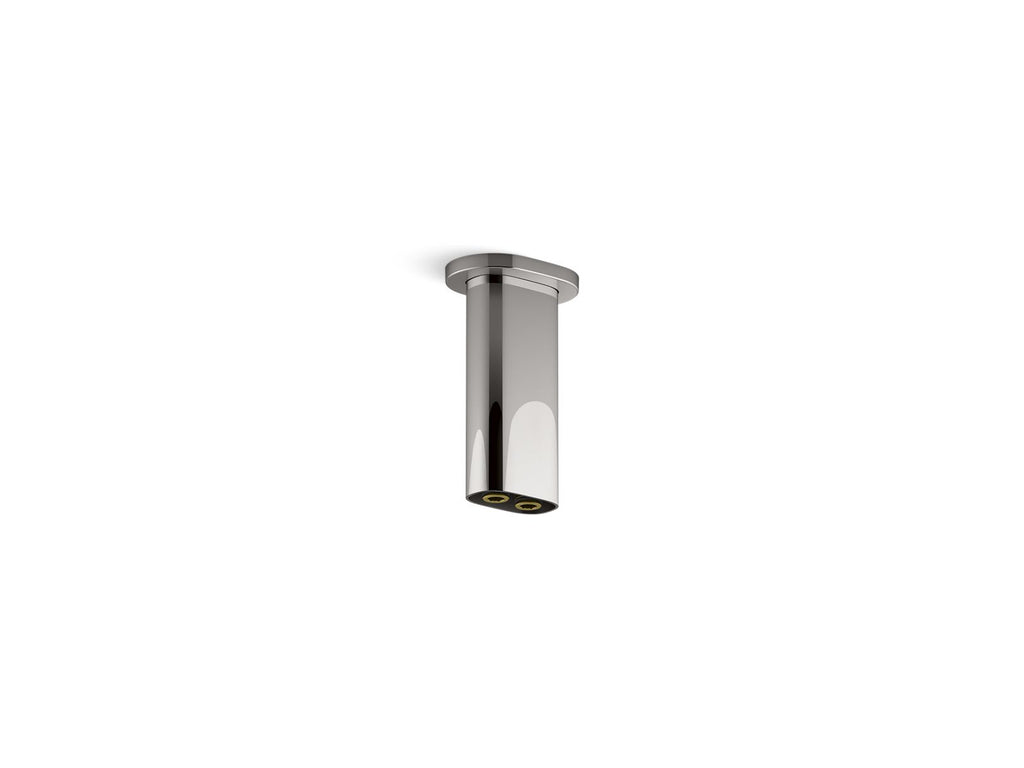 KOHLER K-26325-TT Statement 5" Ceiling-Mount Two-Function Rainhead Arm And Flange - Vibrant Titanium