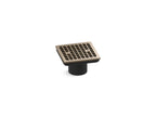 KOHLER K-22665-BV Clearflo Square Brass Tile-In Shower Drain (Drain Body Not Included) - Vibrant Brushed Bronze