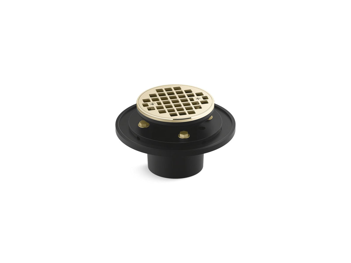 KOHLER K-22671-AF Clearflo Round Brass Tile-In Shower Drain - Vibrant French Gold