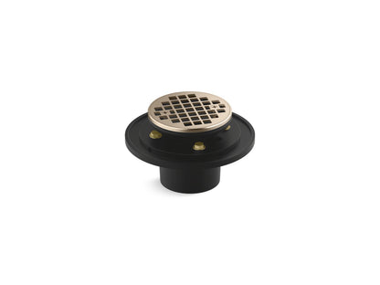 KOHLER K-22671-BV Clearflo Round brass tile-in shower drain - Vibrant Brushed Bronze