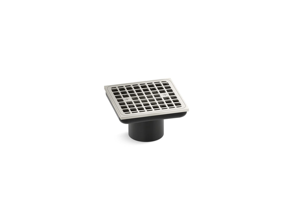 KOHLER K-22665-SN Clearflo Square Brass Tile-In Shower Drain (Drain Body Not Included) - Vibrant Polished Nickel
