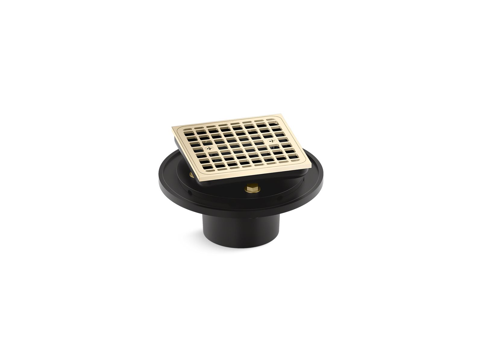 KOHLER K-22673-AF Clearflo Square Brass Tile-In Shower Drain - Vibrant French Gold