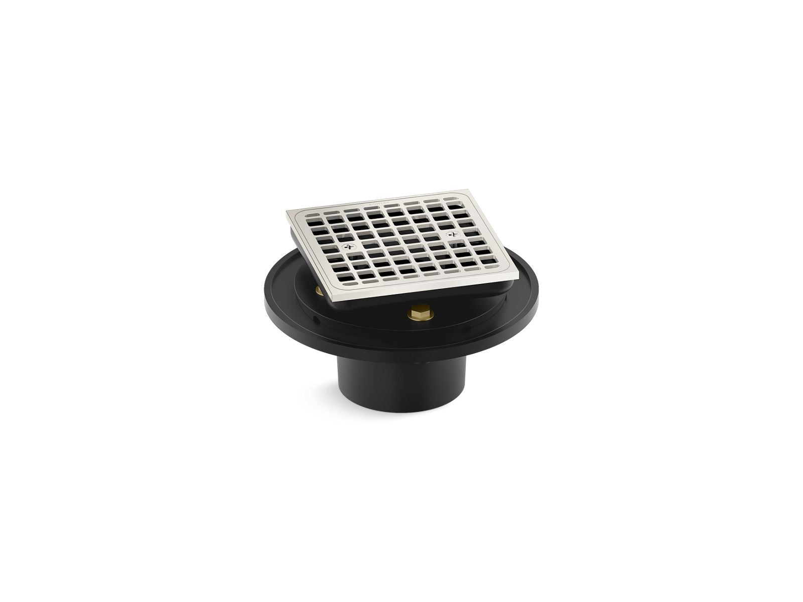 KOHLER K-22673-SN Clearflo Square Brass Tile-In Shower Drain - Vibrant Polished Nickel