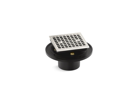 KOHLER K-22673-SN Clearflo Square brass tile-in shower drain - Vibrant Polished Nickel
