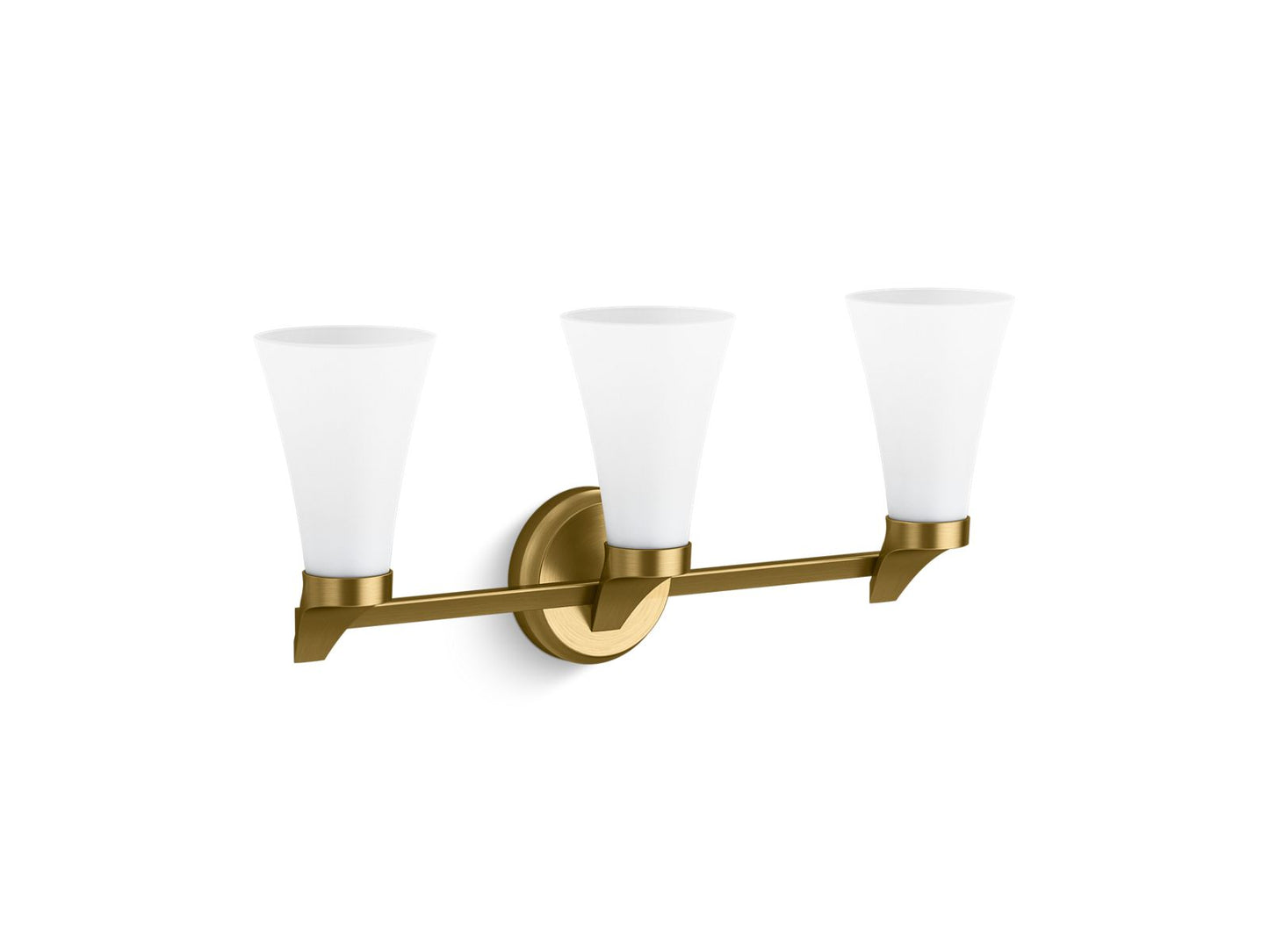 KOHLER K-26848-SC03-2GL Simplice Three-Light Sconce In Brushed Moderne Brass