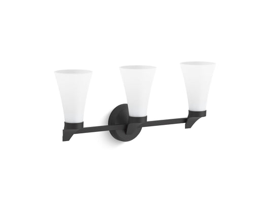 KOHLER K-26848-SC03-BLL Simplice Three-Light Sconce In Matte Black