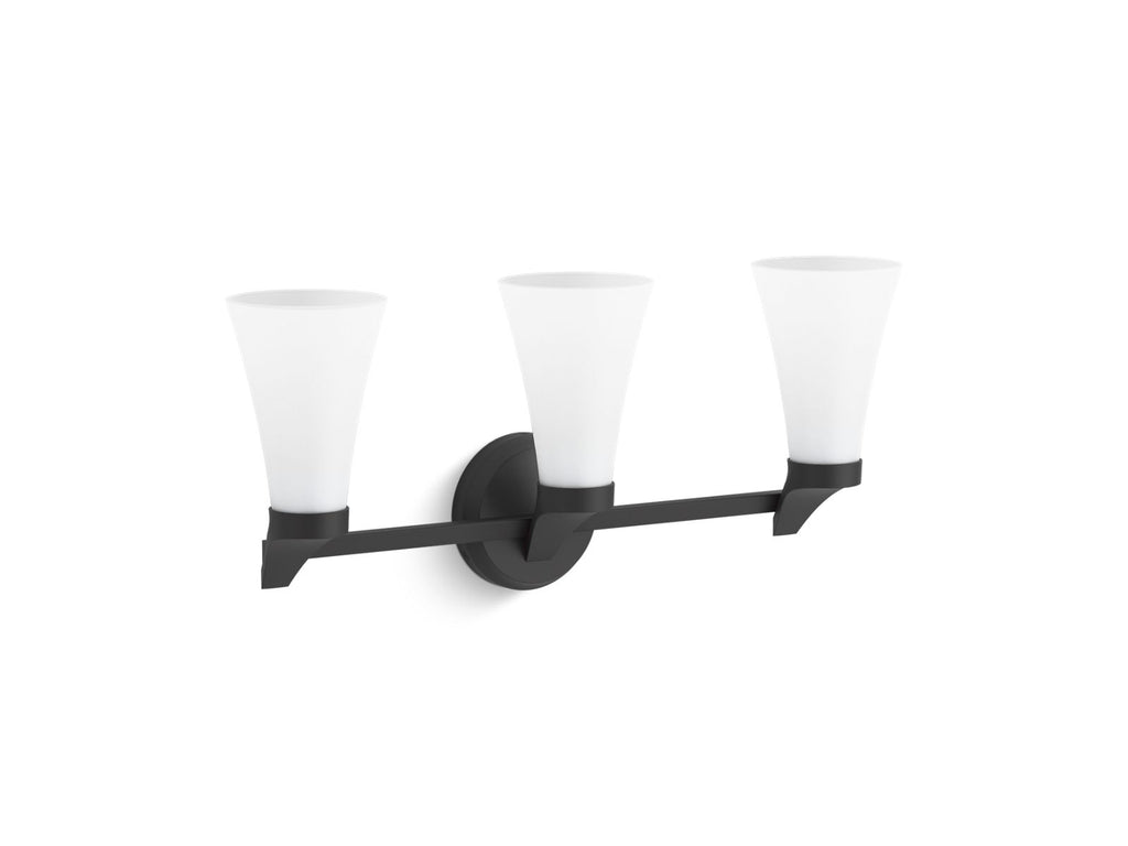 KOHLER K-26848-SC03-BLL Simplice Three-Light Sconce - Matte Black