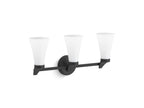 KOHLER K-26848-SC03-BLL Simplice Three-Light Sconce - Matte Black