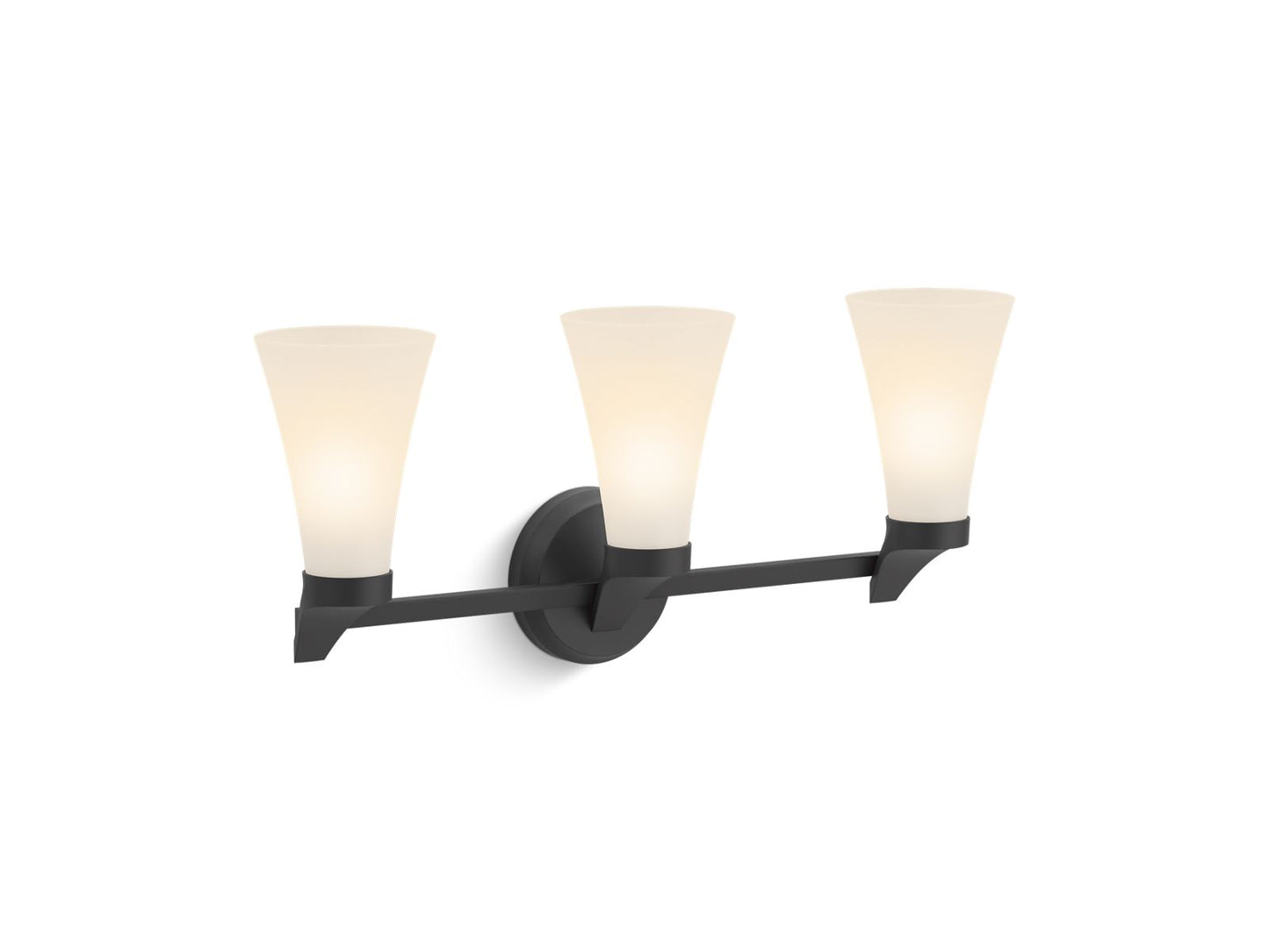 KOHLER K-26848-SC03-BLL Simplice Three-Light Sconce In Matte Black