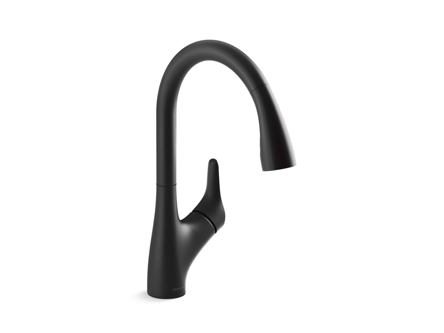 KOHLER K-30469-BL Rival Pull-Down Kitchen Sink Faucet With Two-Function Sprayhead In Matte Black