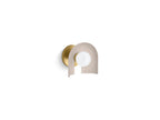 KOHLER K-31782-SC01-SLG Jabot One-Light Sconce - Biscuit Satin With Brushed Moderne Brass