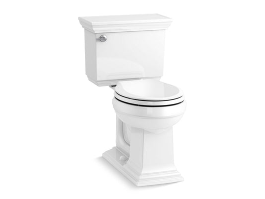 KOHLER K-33815-0 Memoirs Stately Continuousclean St Two-Piece Round-Front Toilet, 1.28 Gpf In White