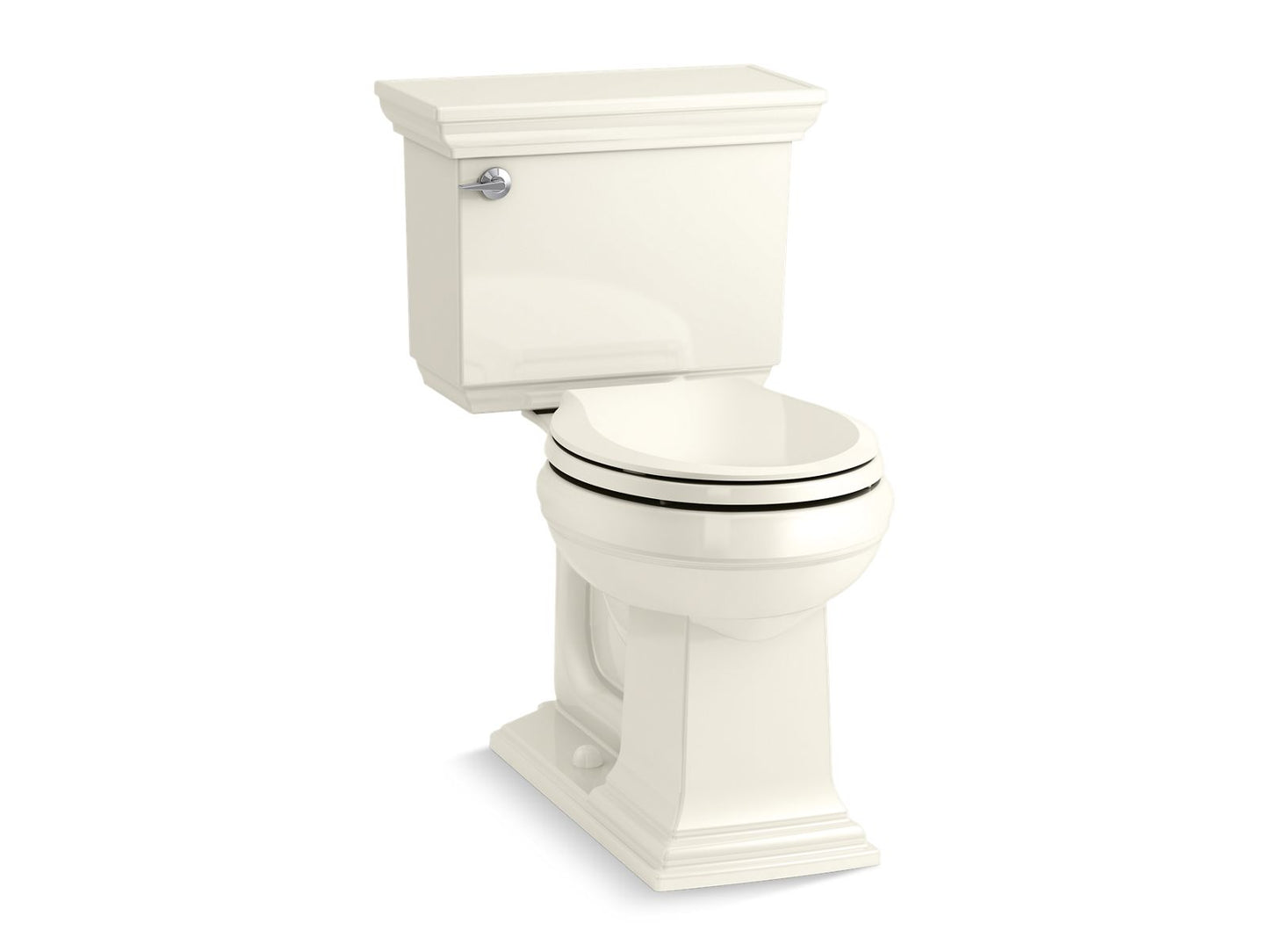 KOHLER K-33815-96 Memoirs Stately Continuousclean St Two-Piece Round-Front Toilet, 1.28 Gpf In Biscuit