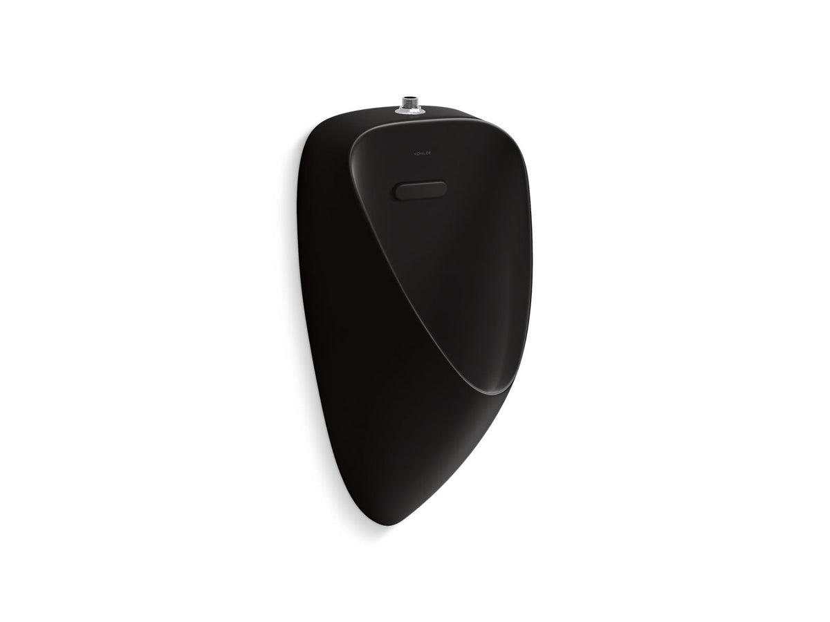 KOHLER K-28079-ET-7 Tend Washout half-stall 0.125 gpf urinal, top spud - Black Black