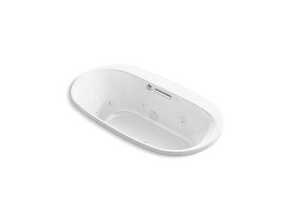 KOHLER Underscore 65-1/2" x 35-3/4" drop-in Heated BubbleMassage air bath with whirlpool - White, K-5716-XHGH-0