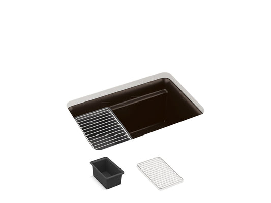 KOHLER K-27787-CM2 Cairn 27-1/2" Undermount Single-Bowl Utility Sink In Matte Brown