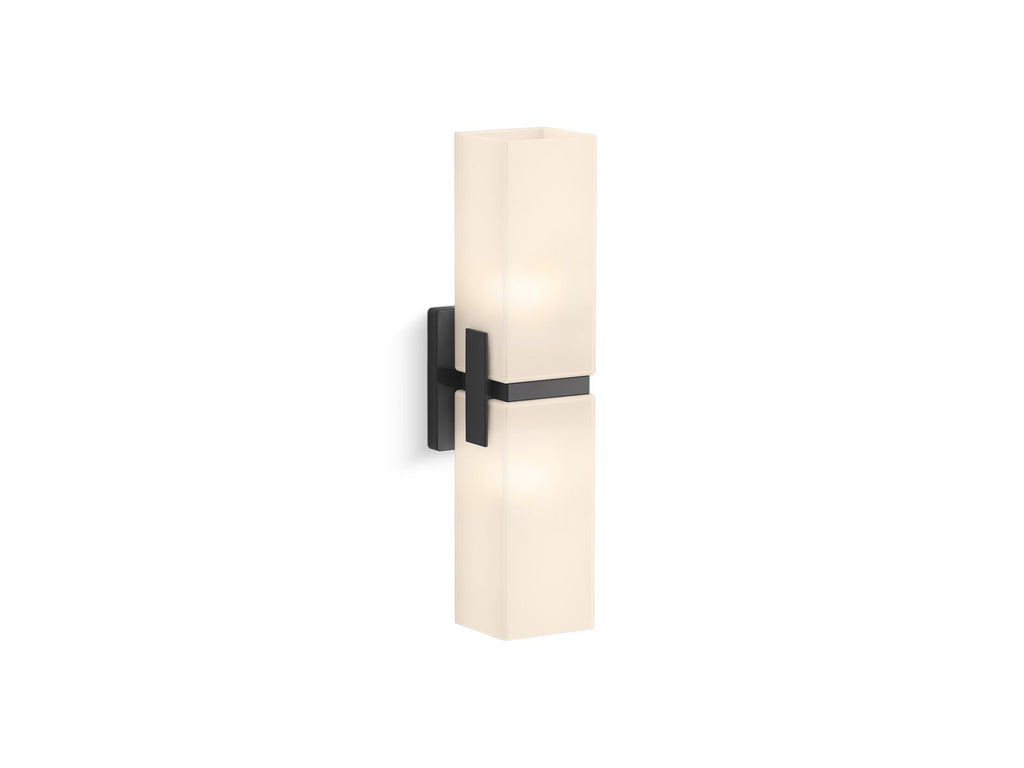 KOHLER K-31493-SC02-BLL Honesty Two-Light Sconce - Matte Black