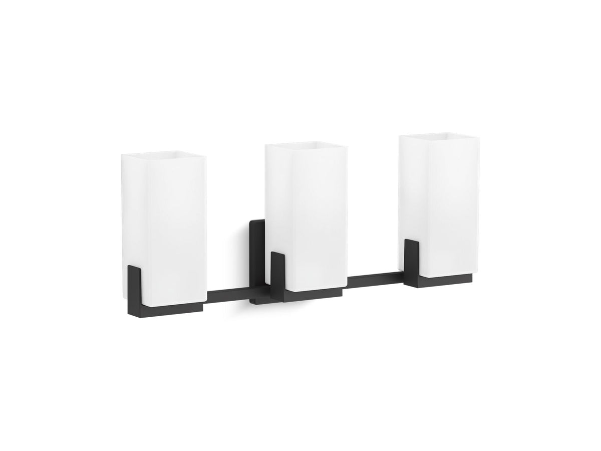 KOHLER K-31494-SC03-BLL Honesty Three-Light Sconce - Matte Black