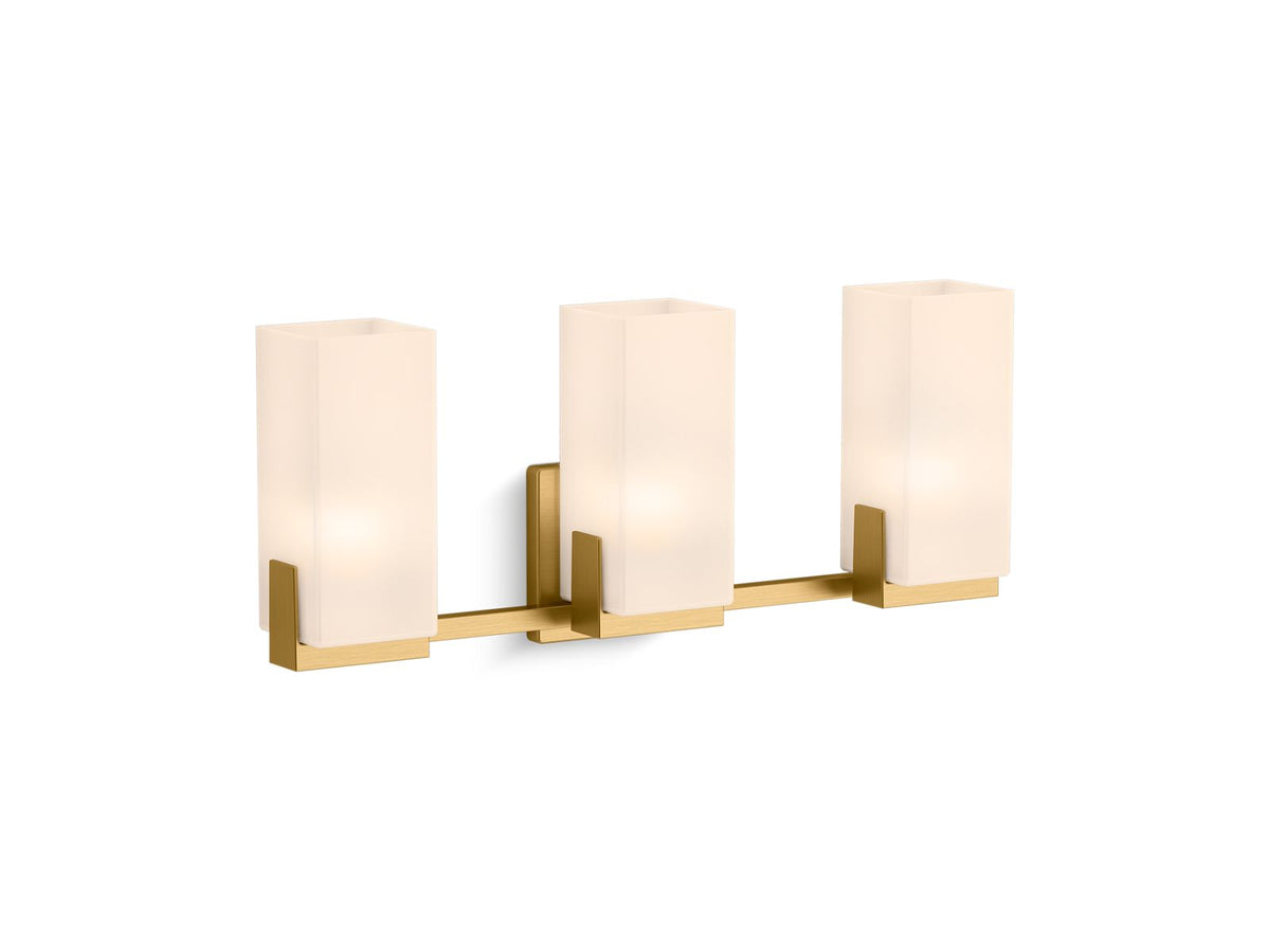 KOHLER K-31494-SC03-2GL Honesty Three-Light Sconce - Brushed Moderne Brass