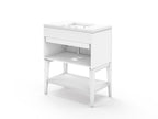 KOHLER K-33578-ASB-0 Winnow 30" Bathroom Vanity Cabinet With Sink And Quartz Top - White