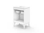 KOHLER K-33551-ASB-0 Seer 24" Bathroom Vanity Cabinet With Sink And Quartz Top - White