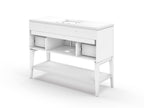 KOHLER K-33580-ASB-1WX Winnow 48" Bathroom Vanity Cabinet With Sink And Quartz Top - Slate Grey