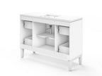 KOHLER K-33546-ASB-0 Southerk 48" Bathroom Vanity Cabinet With Sink And Quartz Top - White