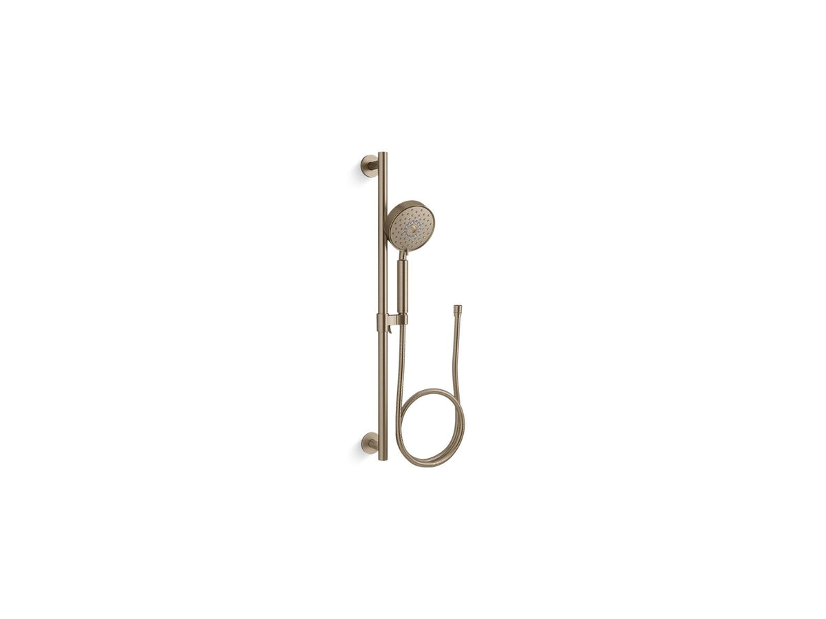 KOHLER K-22178-G-BV Purist 30" Four-Function Handshower Kit, 1.75 Gpm - Vibrant Brushed Bronze