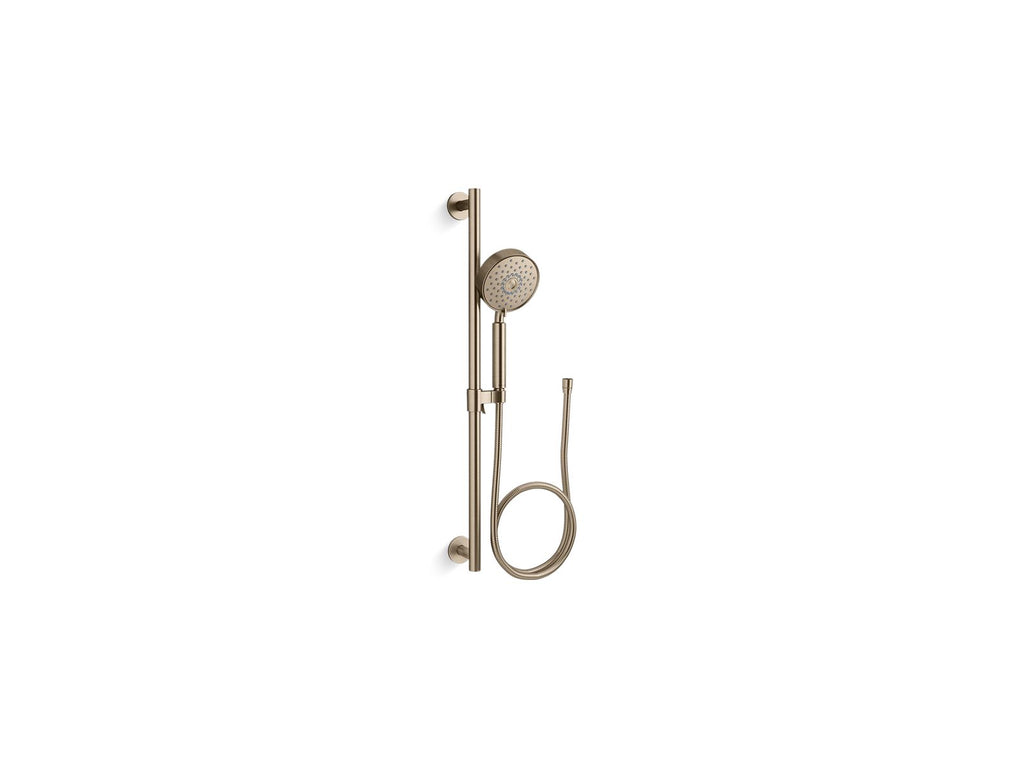 KOHLER K-22178-BV Purist 30" Four-Function Handshower Kit, 2.5 Gpm - Vibrant Brushed Bronze