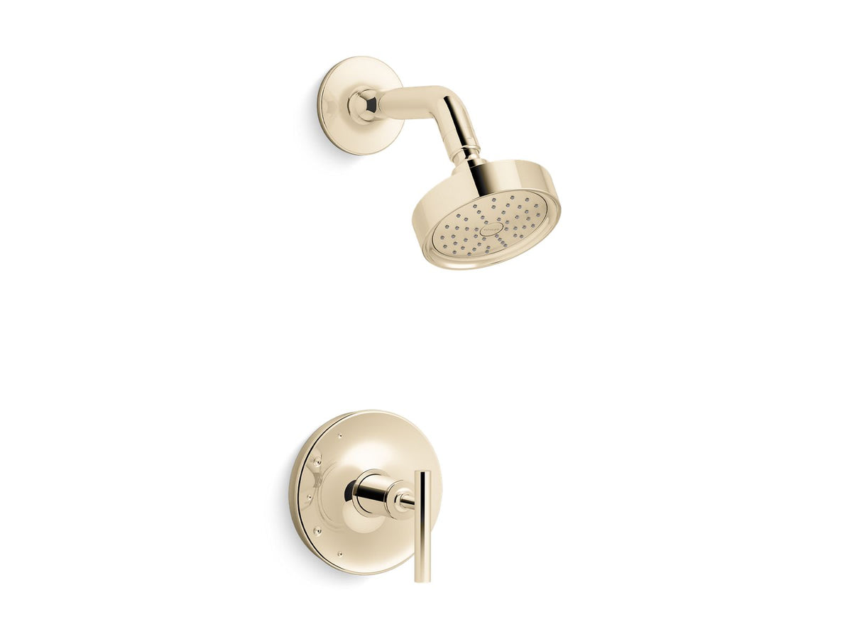 KOHLER K-TS14422-4G-AF Purist Rite-Temp Shower Trim Kit With Lever Handle, 1.75 Gpm - Vibrant French Gold