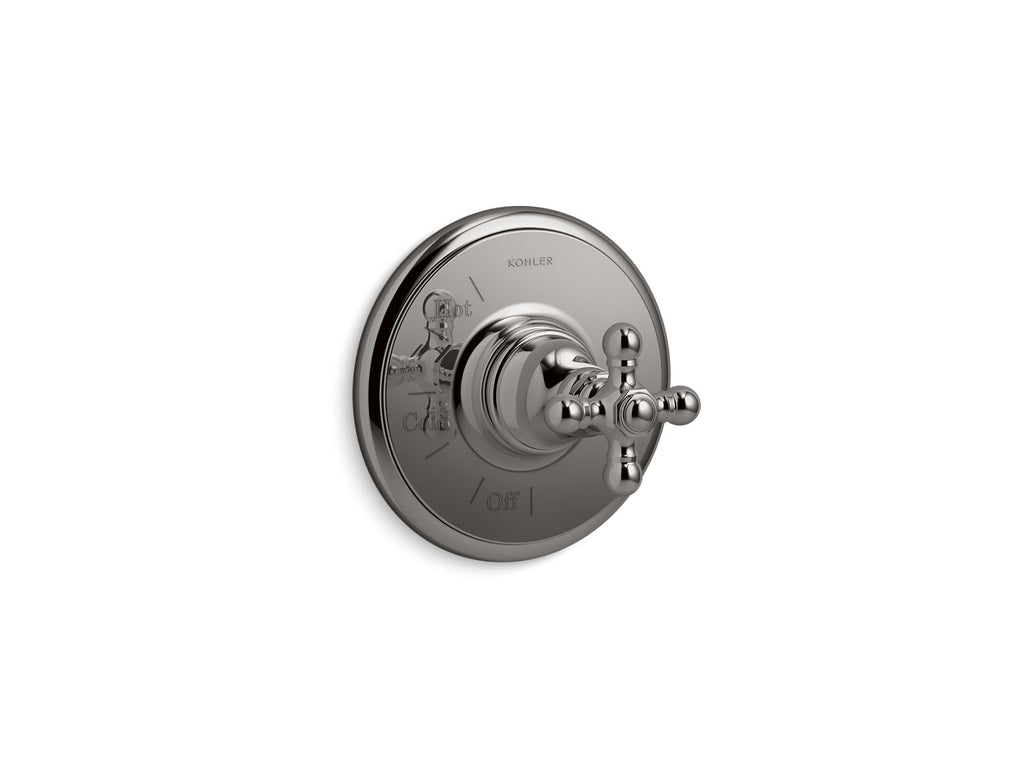 KOHLER K-TS72767-3-TT Artifacts Rite-Temp Valve Trim With Cross Handle - Vibrant Titanium