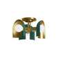 KOHLER K-31786-FM03-6GL Jabot 3-13/16" Flush-Mount In Jade w/Brushed Moderne Brass Accents