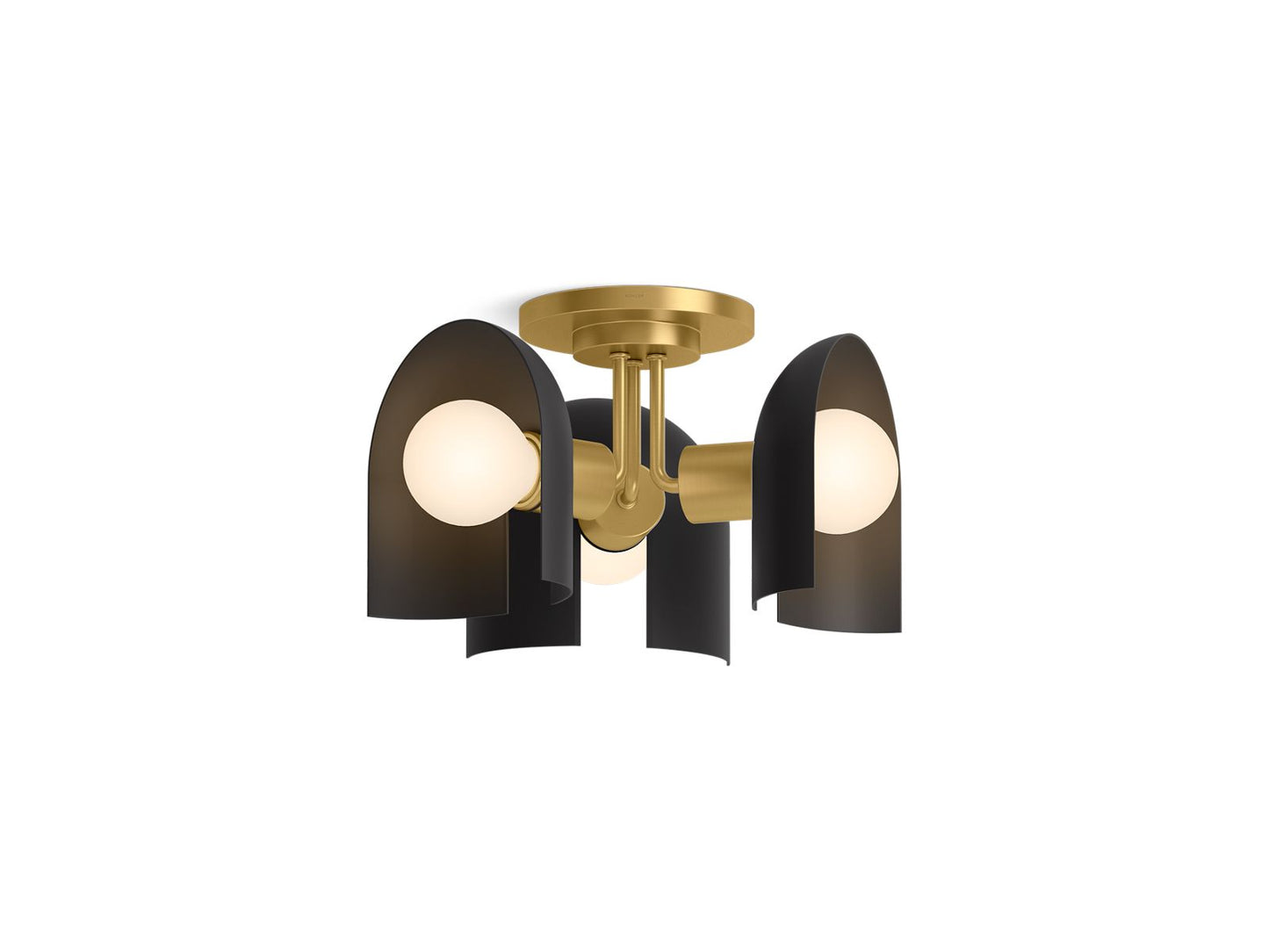 KOHLER K-31786-FM03-BML Jabot 3-13/16" Flush-Mount In Black with Brass Trim