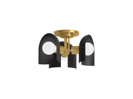 KOHLER K-31786-FM03-BML Jabot 3-13/16" Flush-Mount In Black with Brass Trim